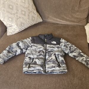 The North Face Kids Camouflage Jacket - Black and Gray